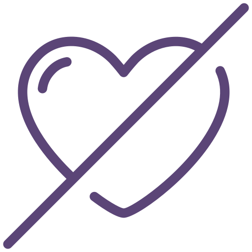 Love, no, heart, not allowed, romance, sign, valentine icon